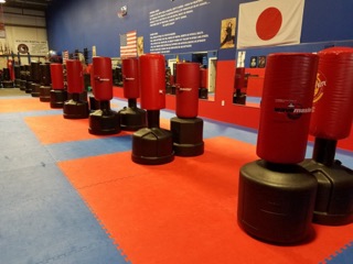 Group cardio training in the dojo